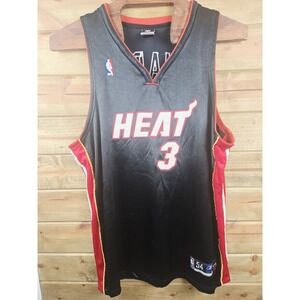 Reebok Men's Dwayne Wade Miami Heat NBA Jersey Size 54 2XL